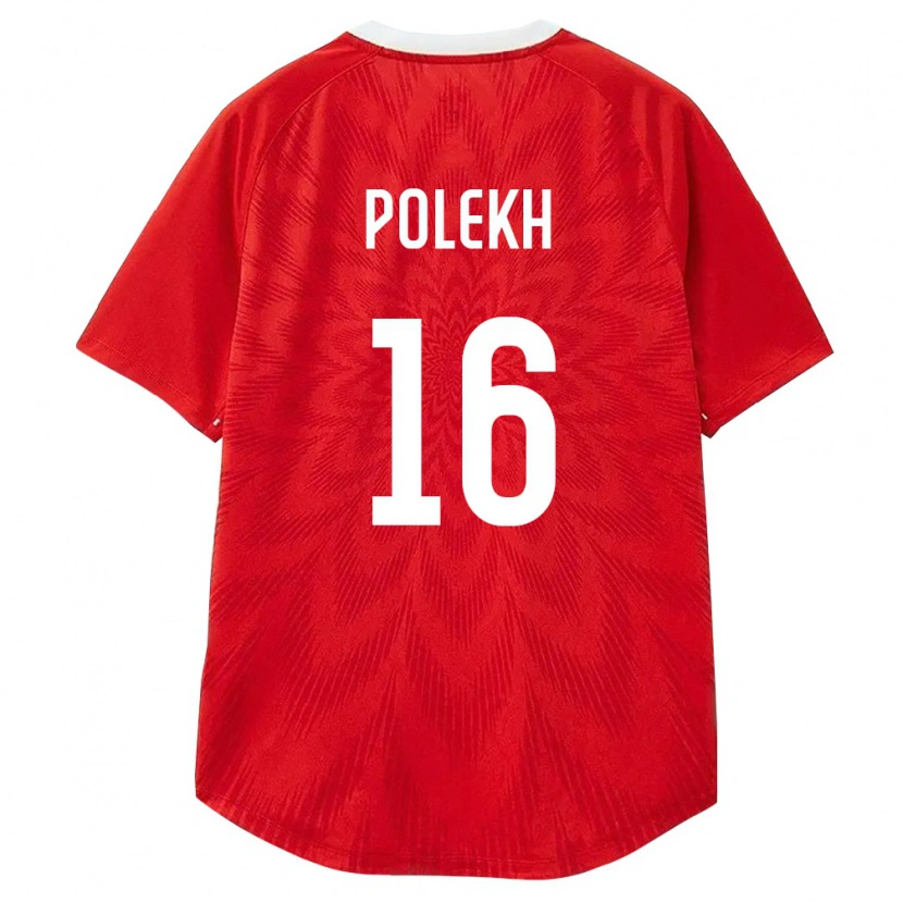 Danxen Niño Camiseta Rusia Pavel Polekh #16 Rojo Blanco Marrón 1ª Equipación 26-28 La Camisa México