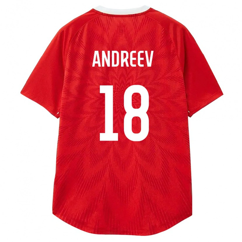 Danxen Niño Camiseta Rusia Aleksandr Andreev #18 Rojo Blanco Marrón 1ª Equipación 26-28 La Camisa México