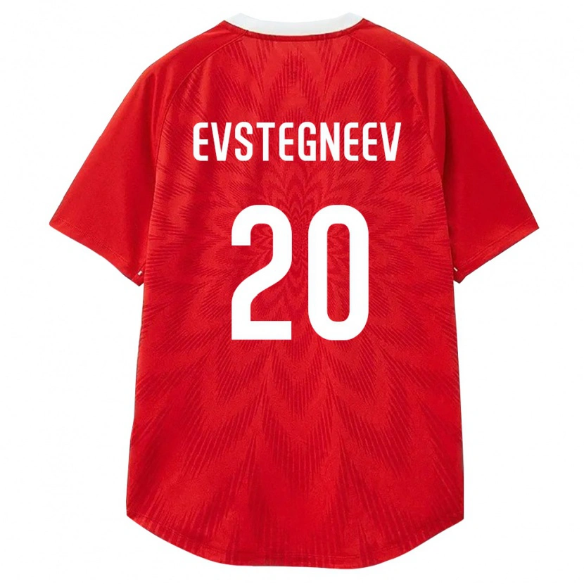 Danxen Niño Camiseta Rusia Aleksey Evstegneev #20 Rojo Blanco Marrón 1ª Equipación 26-28 La Camisa México