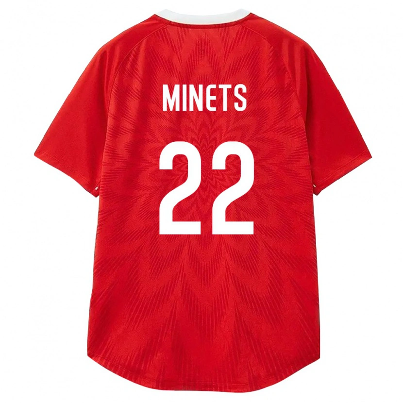 Danxen Niño Camiseta Rusia Matvey Minets #22 Rojo Blanco Marrón 1ª Equipación 26-28 La Camisa México
