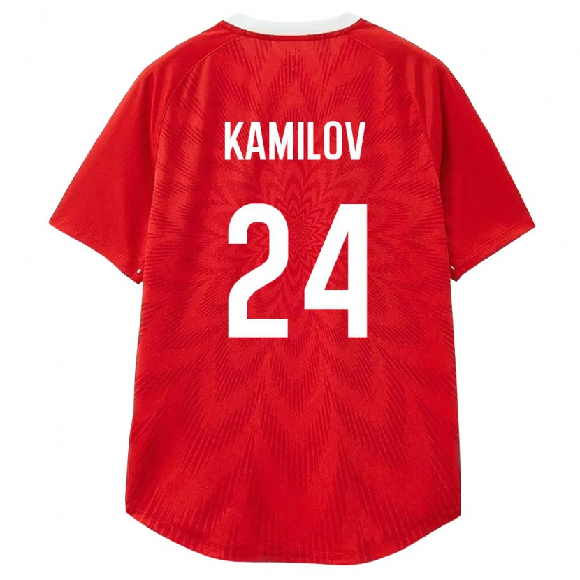 Danxen Niño Camiseta Rusia Khalil Kamilov #24 Rojo Blanco Marrón 1ª Equipación 26-28 La Camisa México