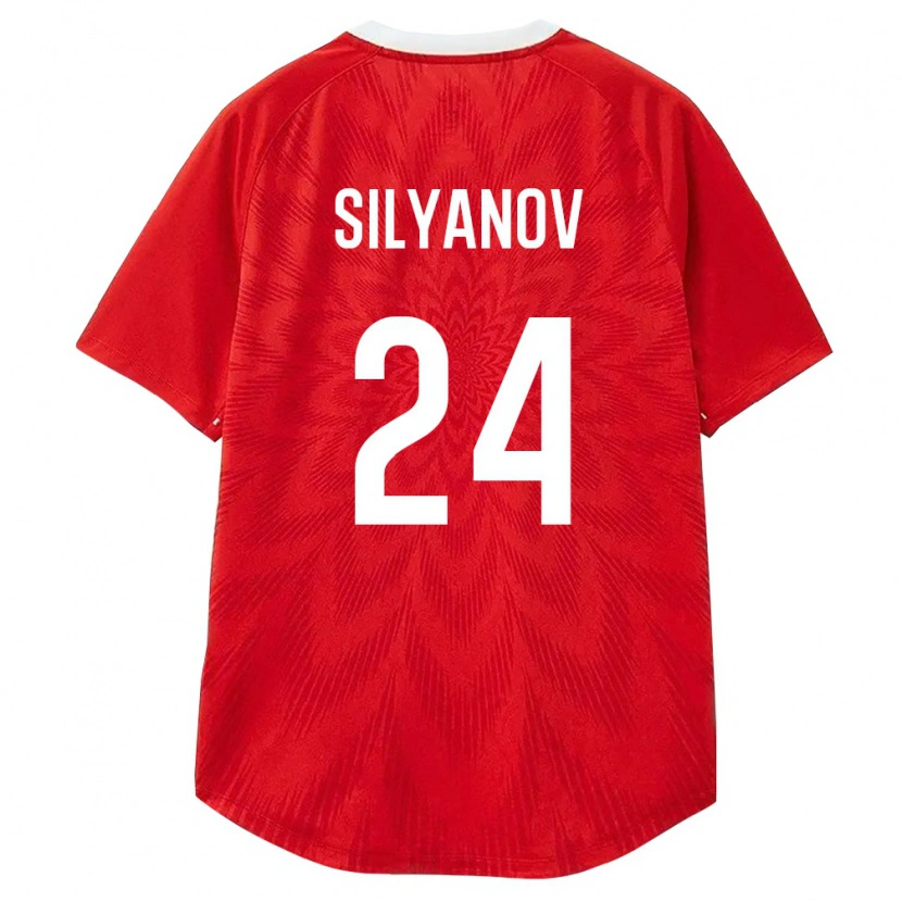 Danxen Niño Camiseta Rusia Aleksandr Silyanov #24 Rojo Blanco Marrón 1ª Equipación 26-28 La Camisa México