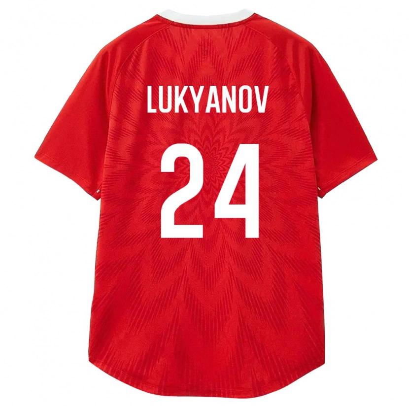 Danxen Niño Camiseta Rusia Ratmir Lukyanov #24 Rojo Blanco Marrón 1ª Equipación 26-28 La Camisa México
