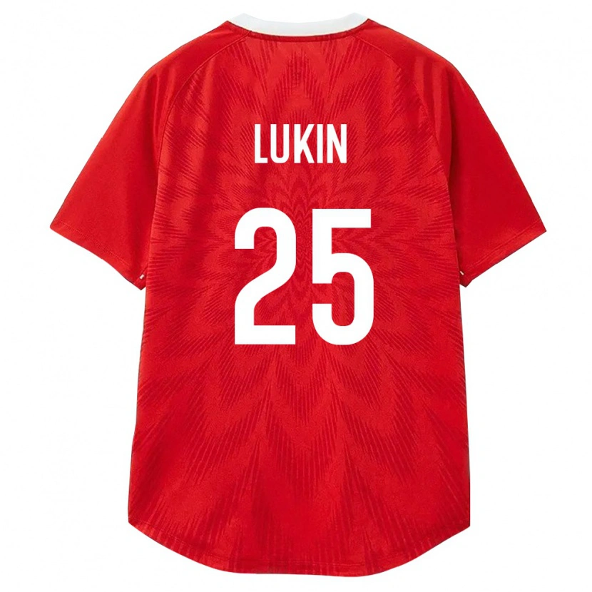 Danxen Niño Camiseta Rusia Matvey Lukin #25 Rojo Blanco Marrón 1ª Equipación 26-28 La Camisa México