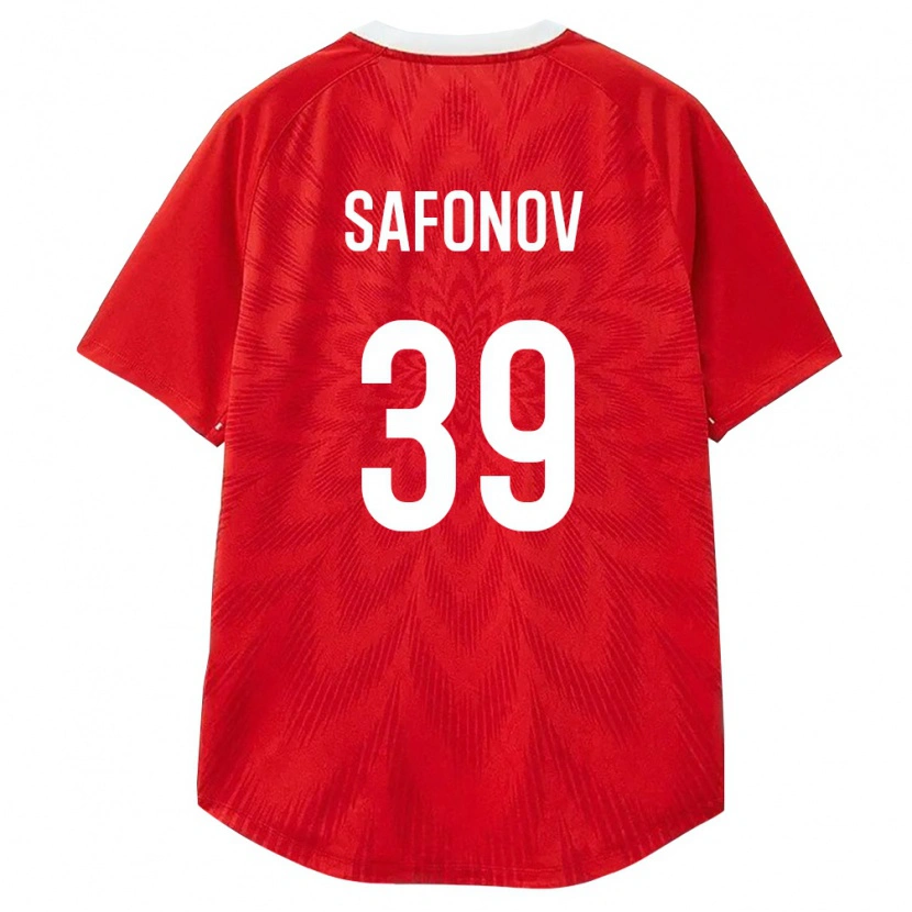 Danxen Niño Camiseta Rusia Matvey Safonov #39 Rojo Blanco Marrón 1ª Equipación 26-28 La Camisa México