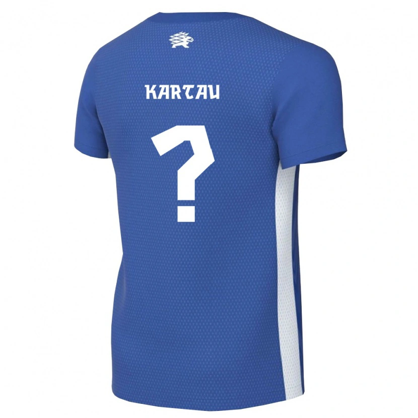 Danxen Niño Camiseta Estonia Imre Kartau #0 Azul Oscuro Blanco 1ª Equipación 26-28 La Camisa México