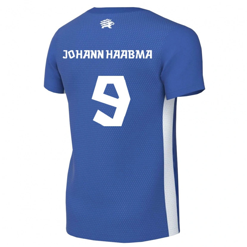 Danxen Niño Camiseta Estonia Karl Johann Haabma #9 Azul Oscuro Blanco 1ª Equipación 26-28 La Camisa México