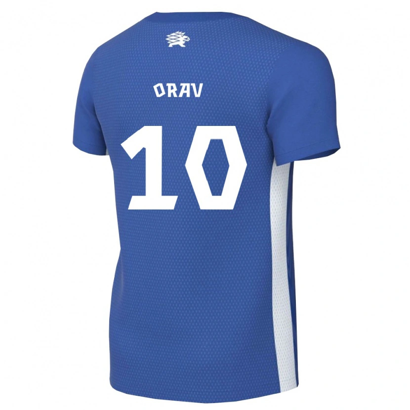Danxen Niño Camiseta Estonia Nathan Orav #10 Azul Oscuro Blanco 1ª Equipación 26-28 La Camisa México