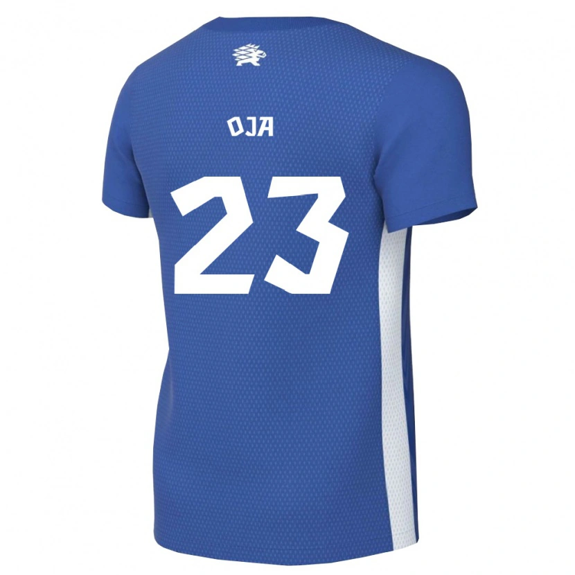 Danxen Niño Camiseta Estonia Johannes Oja #23 Azul Oscuro Blanco 1ª Equipación 26-28 La Camisa México