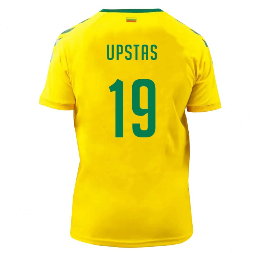Danxen Niño Camiseta Lituania Klaudijus Upstas #19 Amarillo Verde 1ª Equipación 26-28 La Camisa México