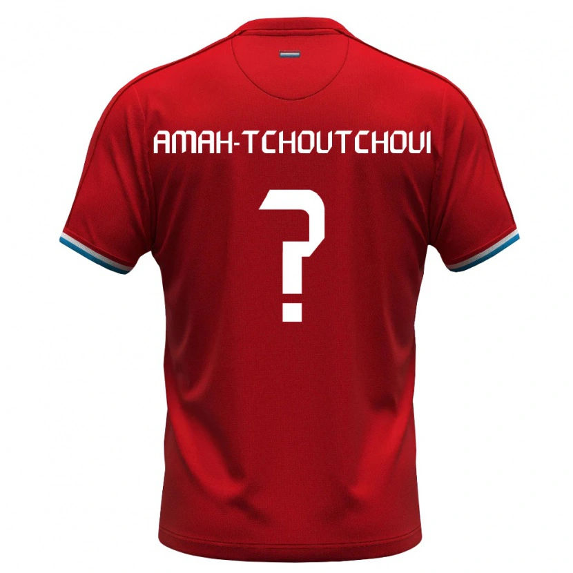 Danxen Niño Camiseta Luxemburgo Marco Amah-Tchoutchoui #0 Rojo Blanco Azul 1ª Equipación 26-28 La Camisa México