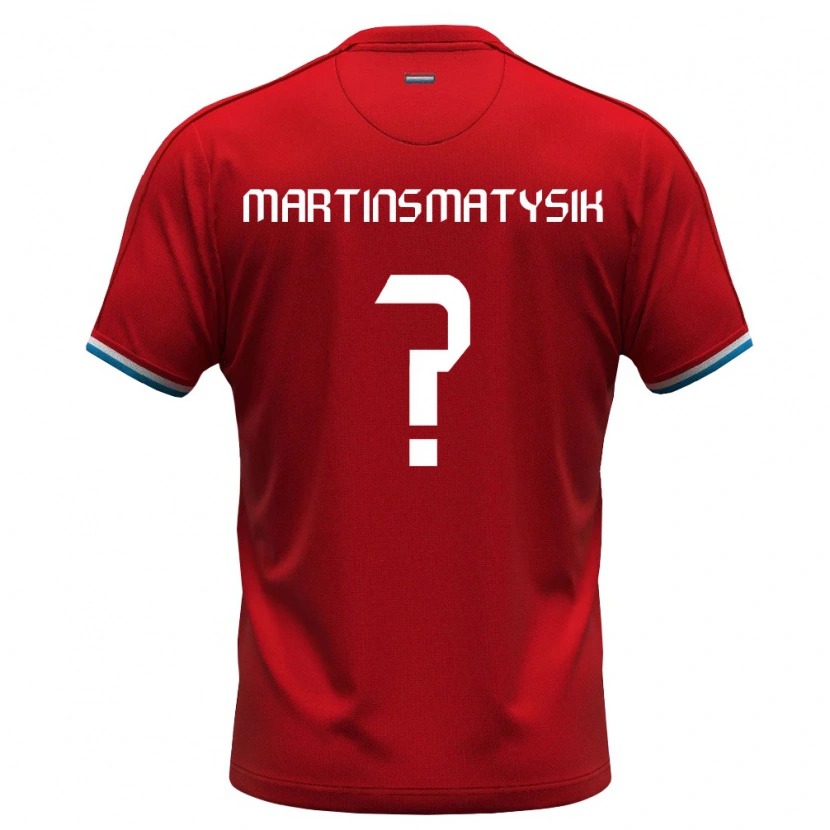 Danxen Niño Camiseta Luxemburgo Gabriel Martins Matysik #0 Rojo Blanco Azul 1ª Equipación 26-28 La Camisa México