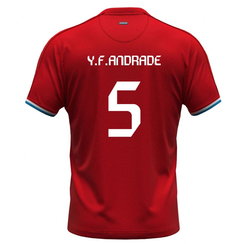 Danxen Niño Camiseta Luxemburgo Ydson Figueiredo Andrade #5 Rojo Blanco Azul 1ª Equipación 26-28 La Camisa México