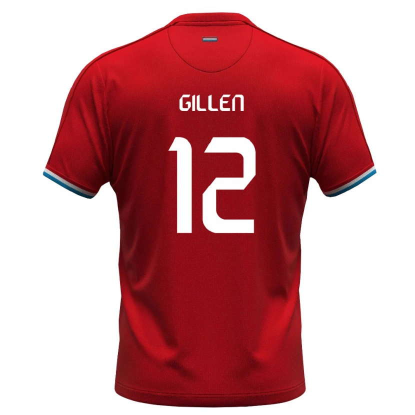 Danxen Niño Camiseta Luxemburgo Max Gillen #12 Rojo Blanco Azul 1ª Equipación 26-28 La Camisa México