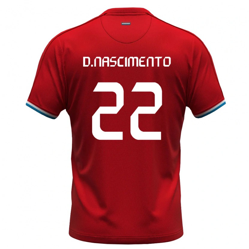Danxen Niño Camiseta Luxemburgo David Gonçalves Nascimento #22 Rojo Blanco Azul 1ª Equipación 26-28 La Camisa México