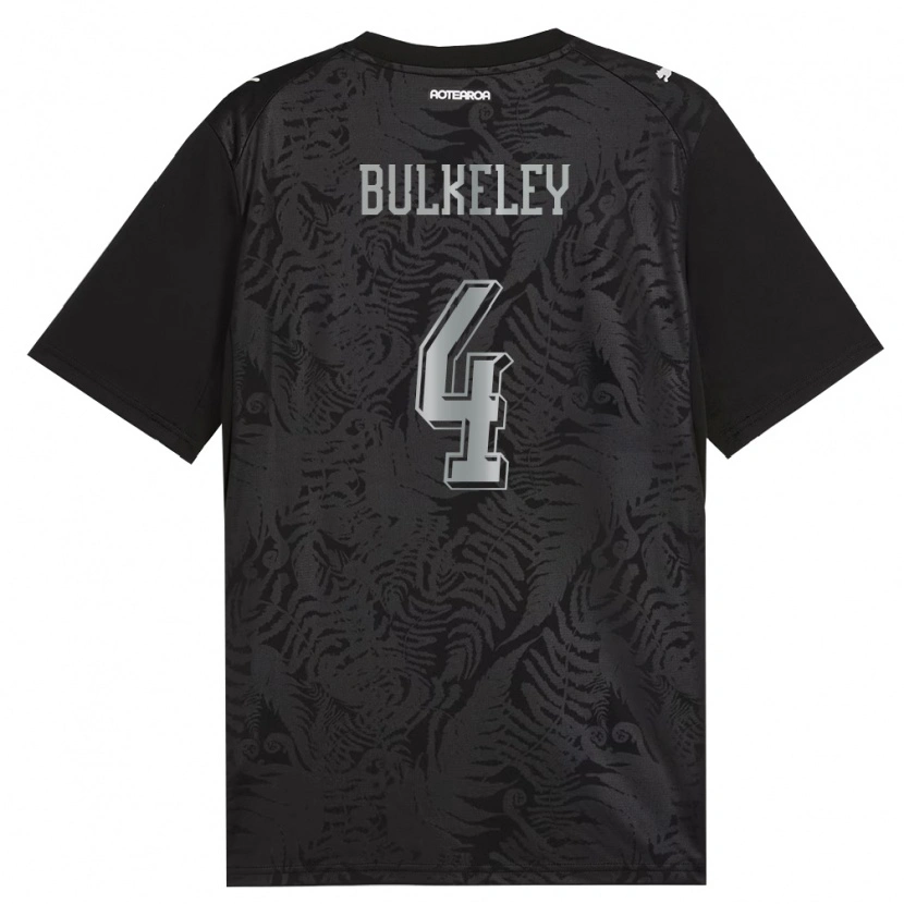 Danxen Niño Camiseta Nueva Zelanda James Bulkeley #4 Blanco Negro Gris 1ª Equipación 26-28 La Camisa México