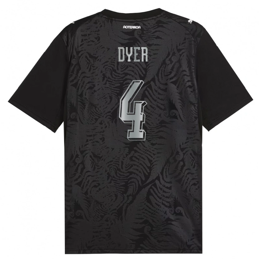 Danxen Niño Camiseta Nueva Zelanda Ethan Dyer #4 Blanco Negro Gris 1ª Equipación 26-28 La Camisa México