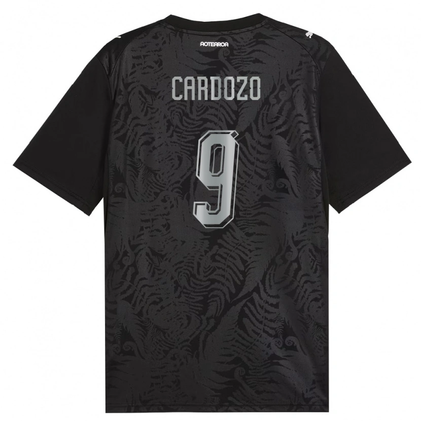 Danxen Niño Camiseta Nueva Zelanda Justin Cardozo #9 Blanco Negro Gris 1ª Equipación 26-28 La Camisa México