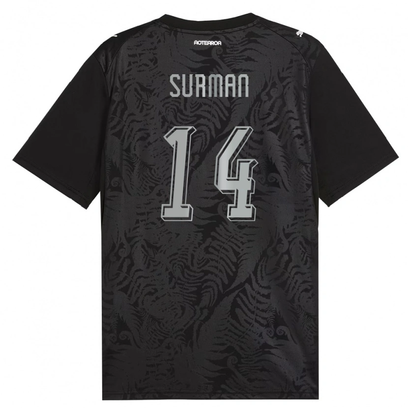 Danxen Niño Camiseta Nueva Zelanda Finn Surman #14 Blanco Negro Gris 1ª Equipación 26-28 La Camisa México