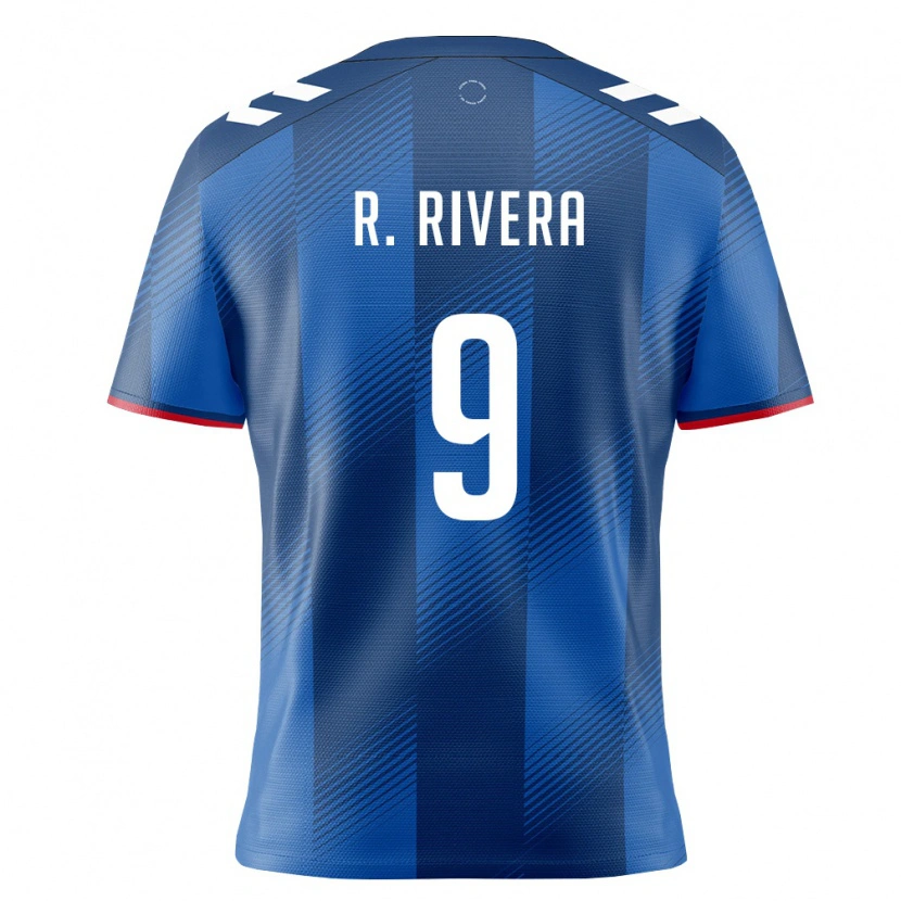 Danxen Niño Camiseta Puerto Rico Ricardo Rivera #9 Azul Real Rojo Blanco 1ª Equipación 26-28 La Camisa México