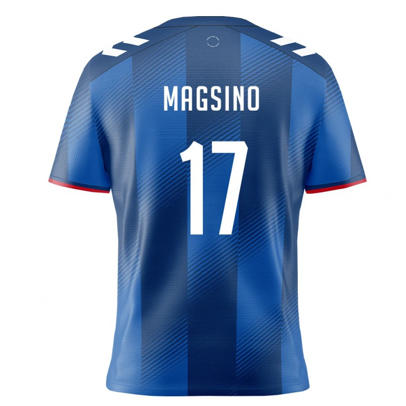 Danxen Niño Camiseta Puerto Rico Reignen Magsino #17 Azul Real Rojo Blanco 1ª Equipación 26-28 La Camisa México