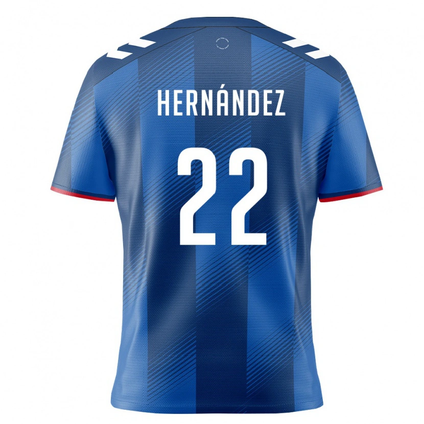 Danxen Niño Camiseta Puerto Rico Noeh Hernández #22 Azul Real Rojo Blanco 1ª Equipación 26-28 La Camisa México