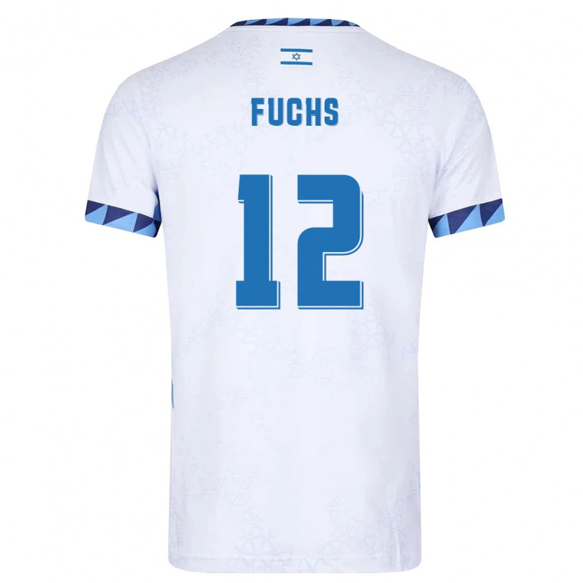 Danxen Niño Camiseta Israel Hadar Fuchs #12 Blanco Azul Claro 1ª Equipación 26-28 La Camisa México