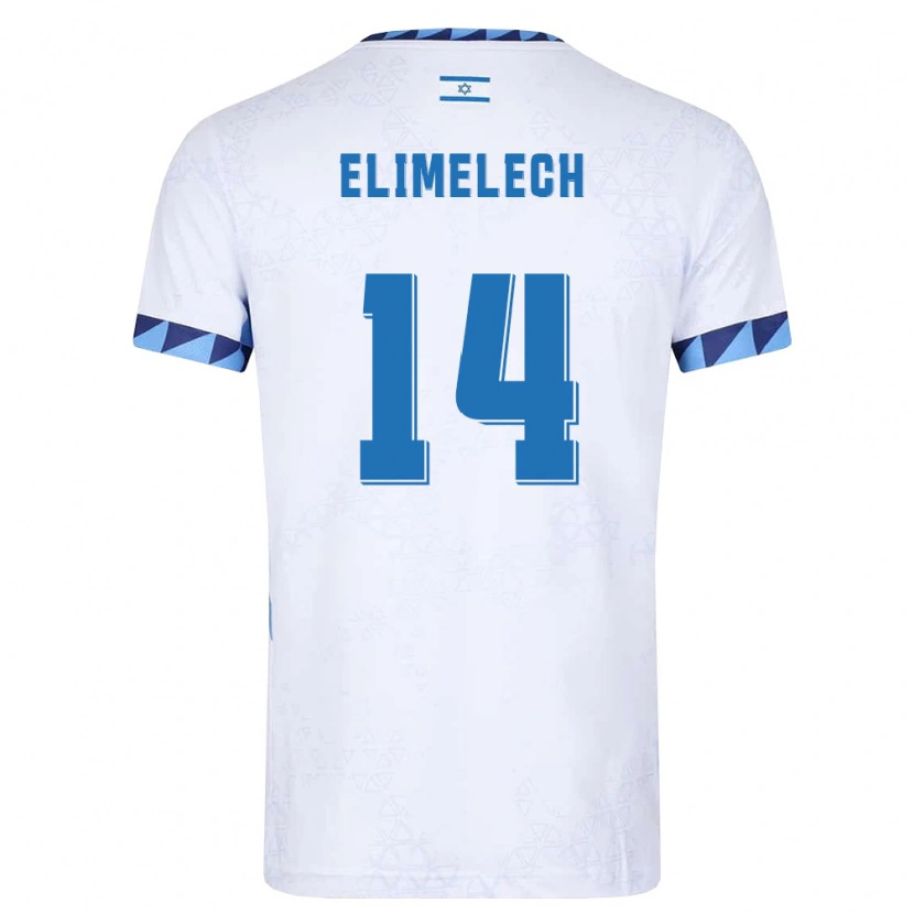 Danxen Niño Camiseta Israel Roey Elimelech #14 Blanco Azul Claro 1ª Equipación 26-28 La Camisa México
