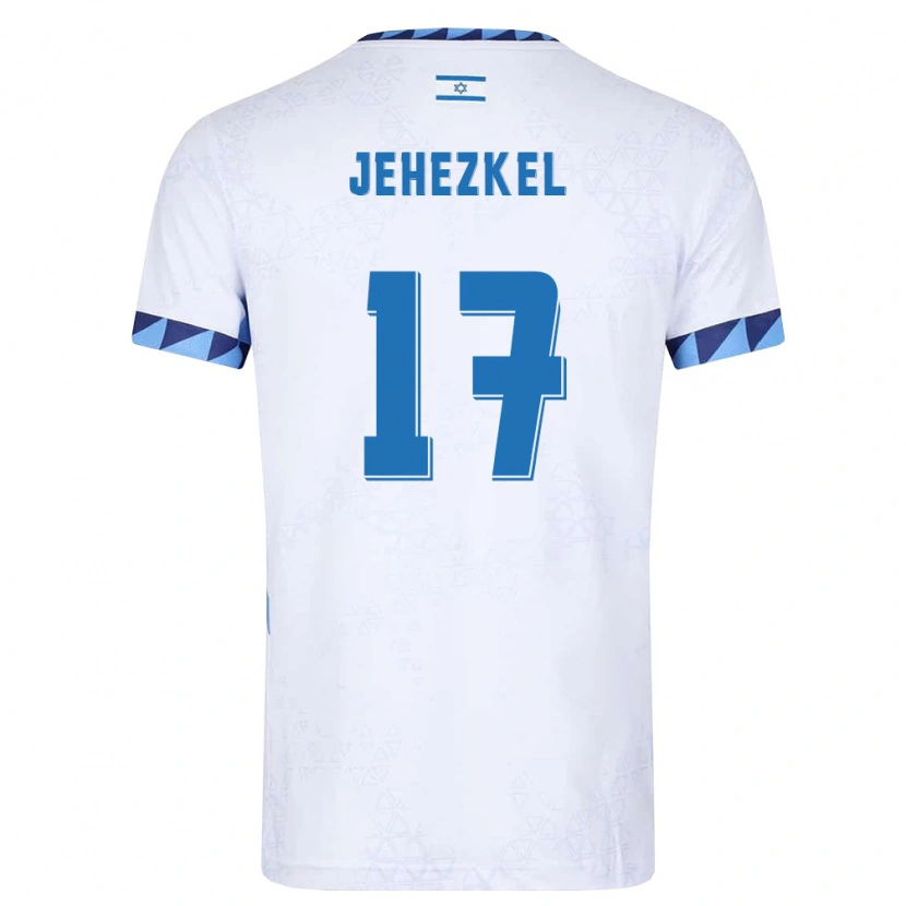 Danxen Niño Camiseta Israel Sagiv Jehezkel #17 Blanco Azul Claro 1ª Equipación 26-28 La Camisa México