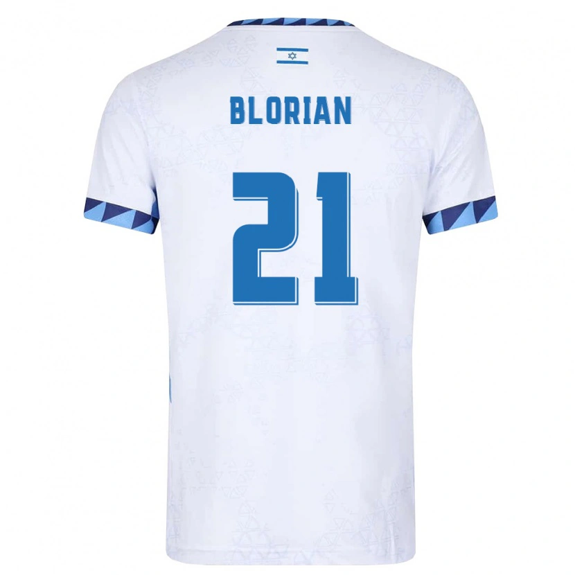 Danxen Niño Camiseta Israel Or Blorian #21 Blanco Azul Claro 1ª Equipación 26-28 La Camisa México