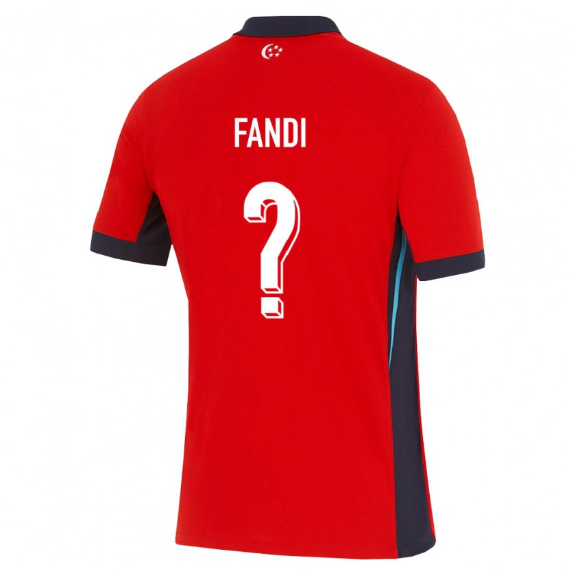 Danxen Niño Camiseta Singapur Irfan Fandi #0 Rojo Blanco Negro 1ª Equipación 26-28 La Camisa México