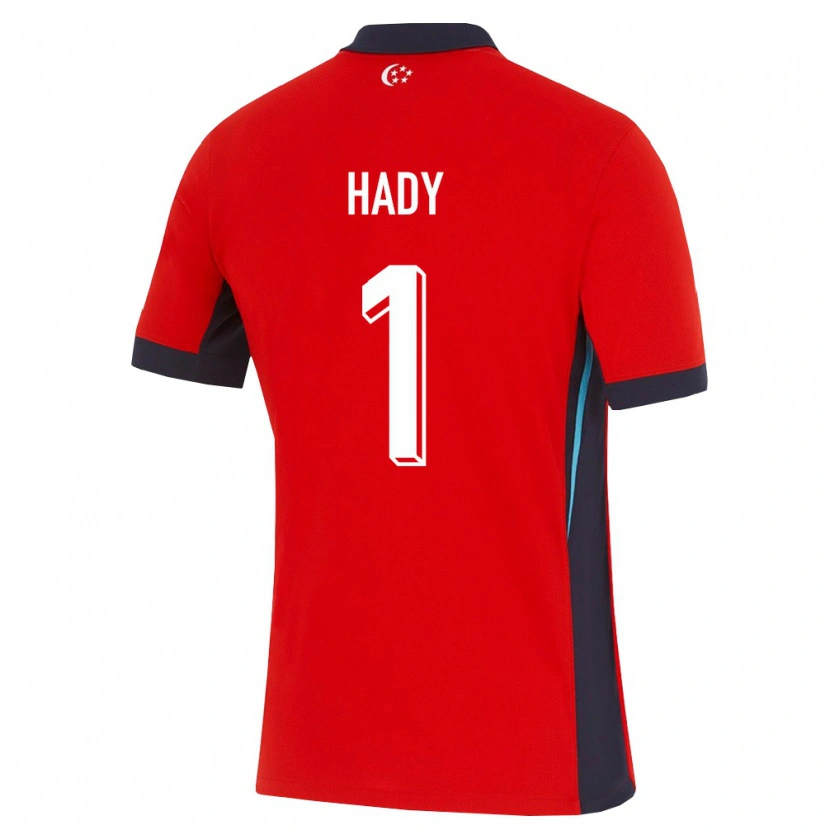 Danxen Niño Camiseta Singapur Ilhan Hady #1 Rojo Blanco Negro 1ª Equipación 26-28 La Camisa México