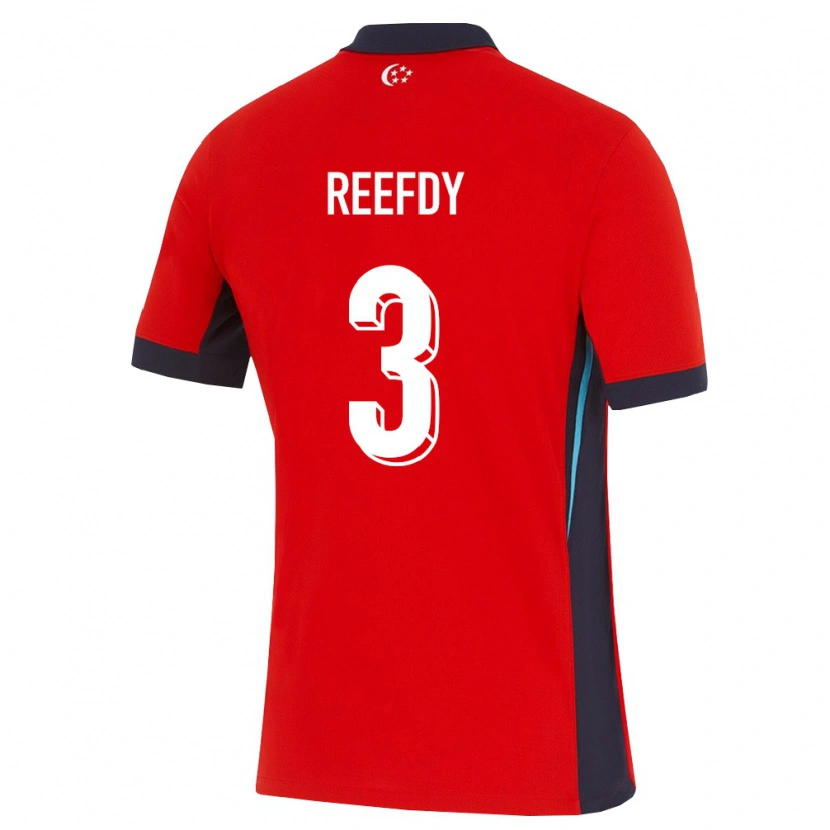 Danxen Niño Camiseta Singapur Adam Reefdy #3 Rojo Blanco Negro 1ª Equipación 26-28 La Camisa México