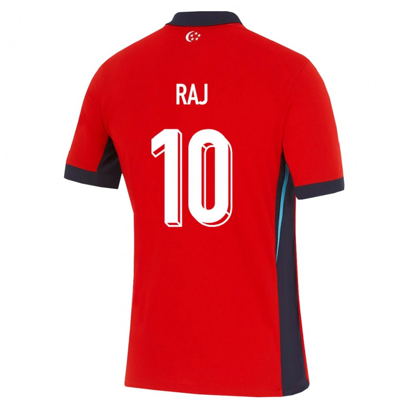 Danxen Niño Camiseta Singapur Vedant Raj #10 Rojo Blanco Negro 1ª Equipación 26-28 La Camisa México