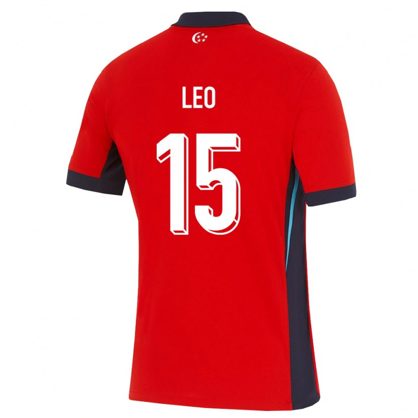 Danxen Niño Camiseta Singapur Caleb Leo #15 Rojo Blanco Negro 1ª Equipación 26-28 La Camisa México