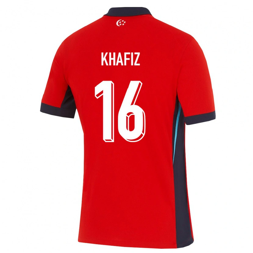 Danxen Niño Camiseta Singapur Arfan Khafiz #16 Rojo Blanco Negro 1ª Equipación 26-28 La Camisa México