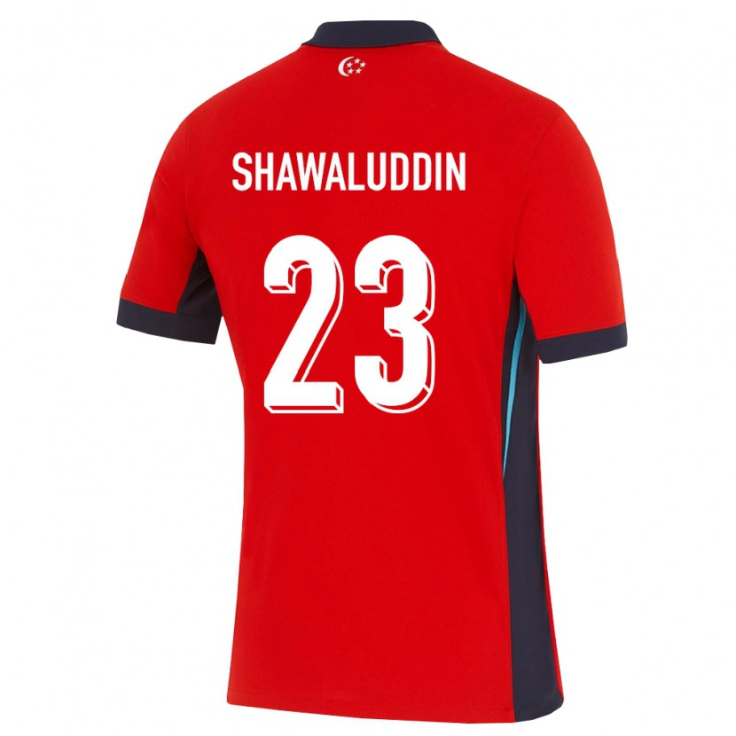 Danxen Niño Camiseta Singapur Naqeeb Shawaluddin #23 Rojo Blanco Negro 1ª Equipación 26-28 La Camisa México