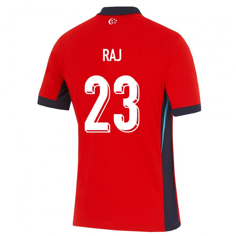 Danxen Niño Camiseta Singapur Sarrvin Raj #23 Rojo Blanco Negro 1ª Equipación 26-28 La Camisa México