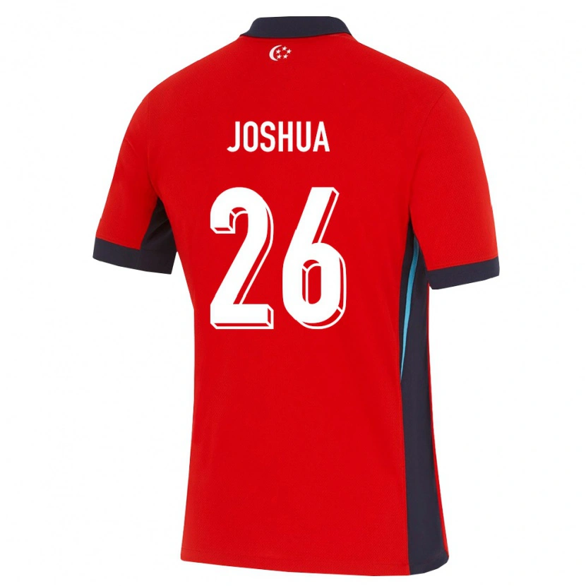 Danxen Niño Camiseta Singapur Joshua Pereira #26 Rojo Blanco Negro 1ª Equipación 26-28 La Camisa México
