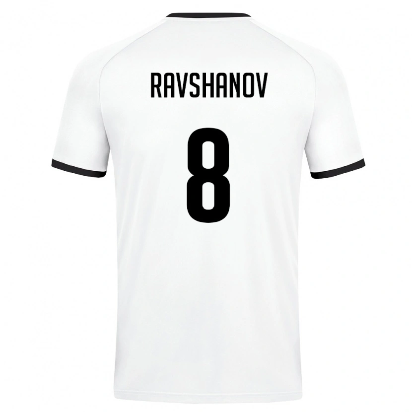 Danxen Niño Camiseta Uzbekistán Islom Ravshanov #8 Blanco Verde Oscuro 2ª Equipación 26-28 La Camisa México