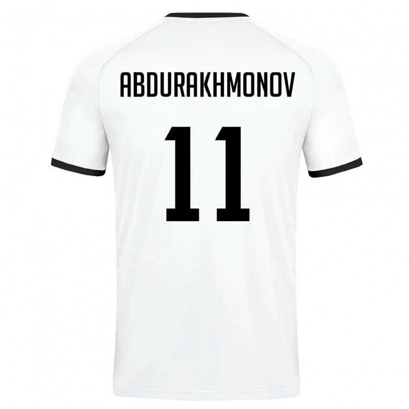 Danxen Niño Camiseta Uzbekistán Firdavs Abdurakhmonov #11 Blanco Verde Oscuro 2ª Equipación 26-28 La Camisa México