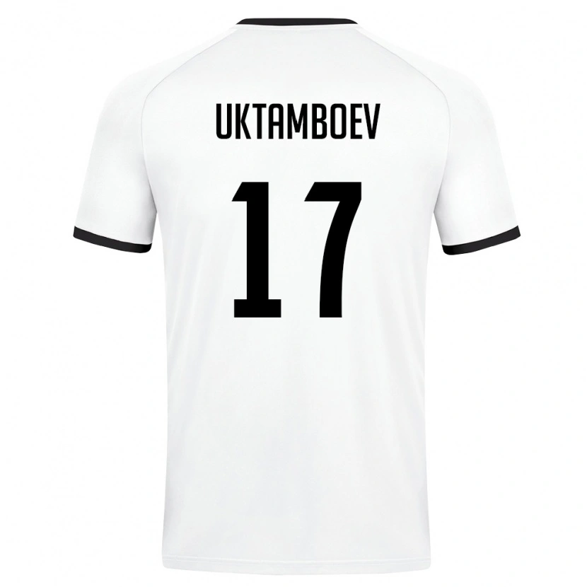 Danxen Niño Camiseta Uzbekistán Jakhongirmirzo Uktamboev #17 Blanco Verde Oscuro 2ª Equipación 26-28 La Camisa México