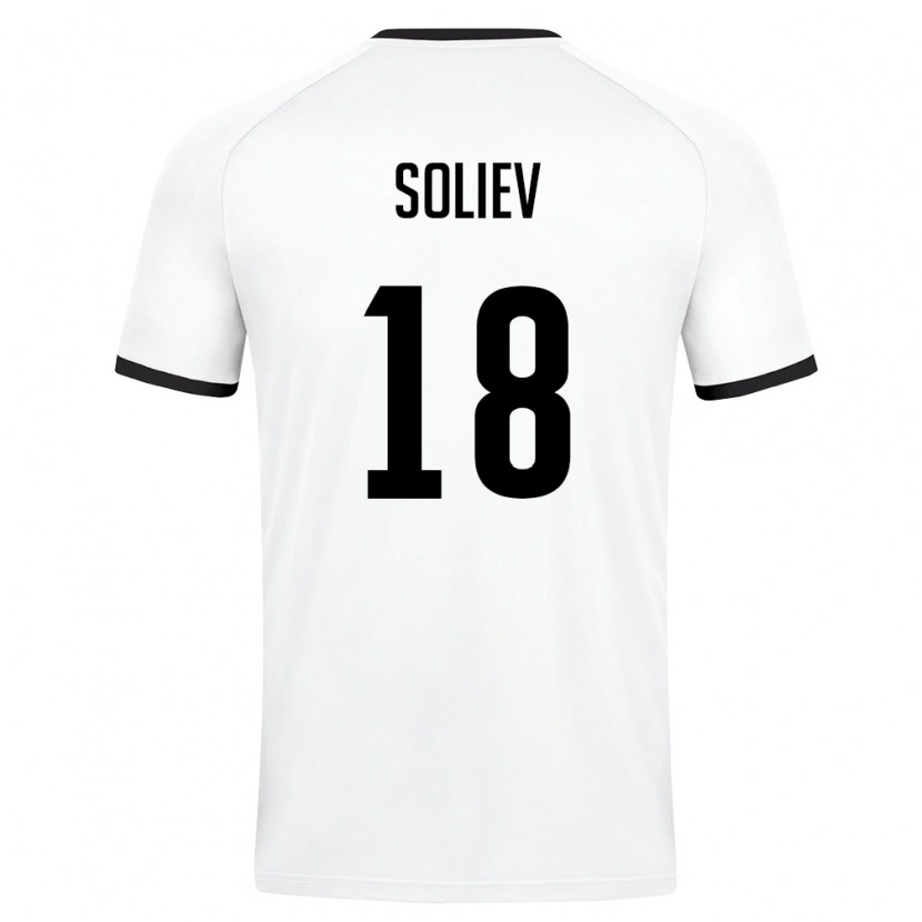 Danxen Niño Camiseta Uzbekistán Abdulvosid Soliev #18 Blanco Verde Oscuro 2ª Equipación 26-28 La Camisa México