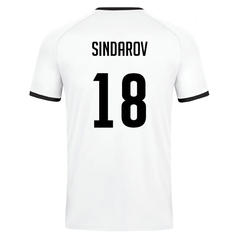 Danxen Niño Camiseta Uzbekistán Khumoyun Sindarov #18 Blanco Verde Oscuro 2ª Equipación 26-28 La Camisa México
