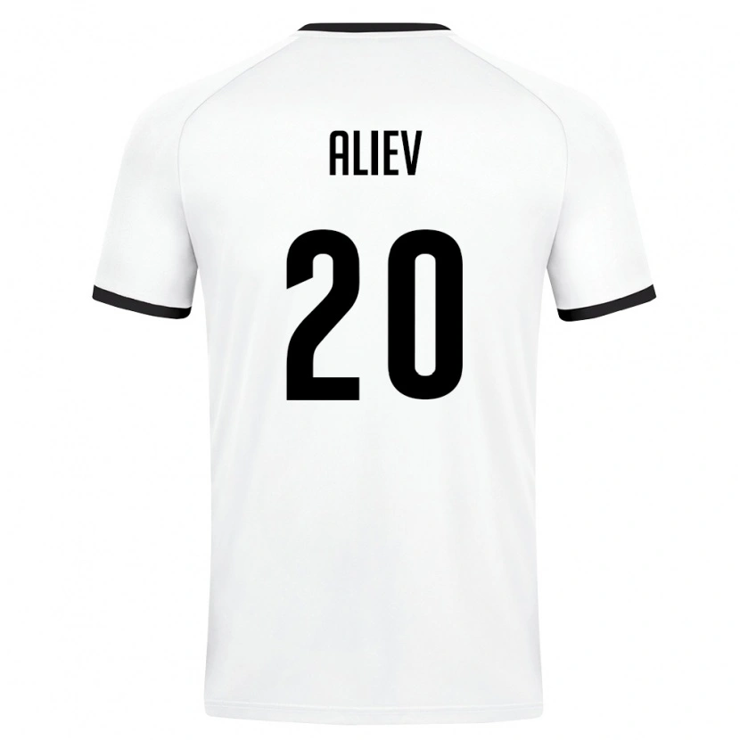 Danxen Niño Camiseta Uzbekistán Rustam Aliev #20 Blanco Verde Oscuro 2ª Equipación 26-28 La Camisa México