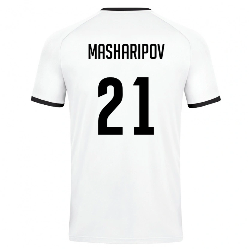 Danxen Niño Camiseta Uzbekistán Akbar Masharipov #21 Blanco Verde Oscuro 2ª Equipación 26-28 La Camisa México