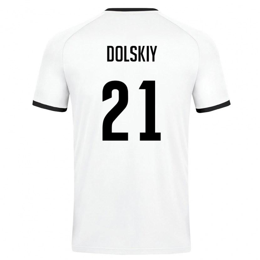 Danxen Niño Camiseta Uzbekistán Platon Dolskiy #21 Blanco Verde Oscuro 2ª Equipación 26-28 La Camisa México