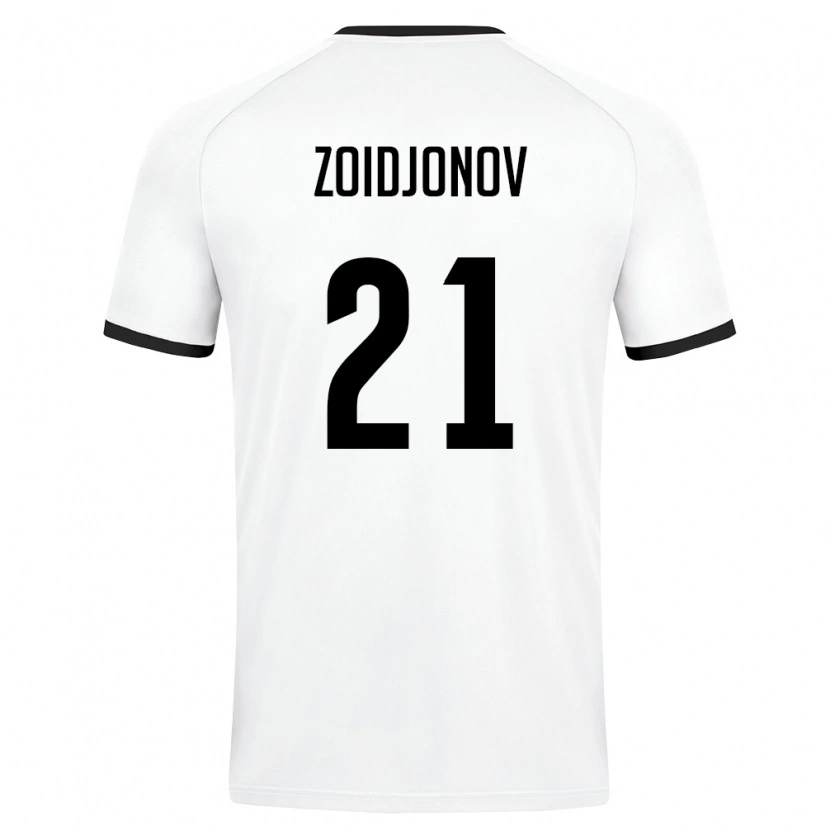 Danxen Niño Camiseta Uzbekistán Abdulboriy Zoidjonov #21 Blanco Verde Oscuro 2ª Equipación 26-28 La Camisa México