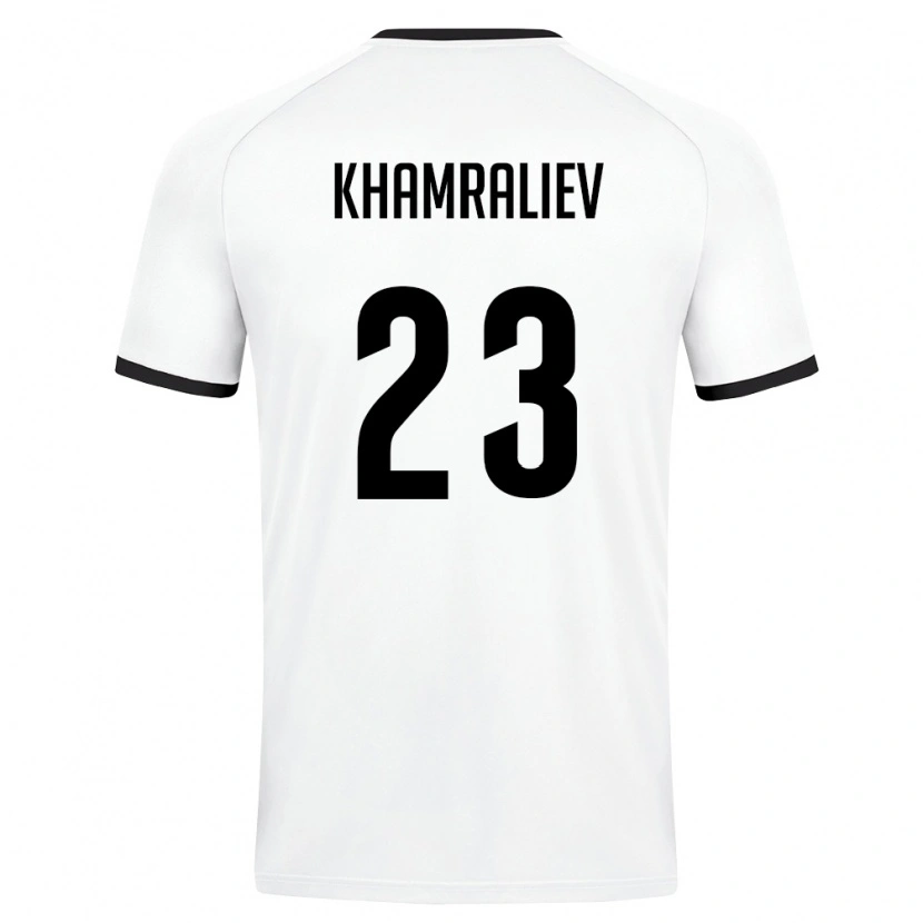 Danxen Niño Camiseta Uzbekistán Mukhammadkodir Khamraliev #23 Blanco Verde Oscuro 2ª Equipación 26-28 La Camisa México