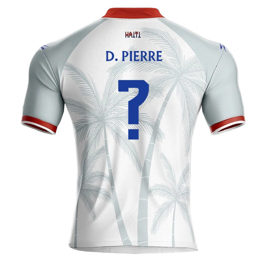 Danxen Niño Camiseta Haití Delentz Pierre #0 Blanco Rojo Gris 2ª Equipación 26-28 La Camisa México